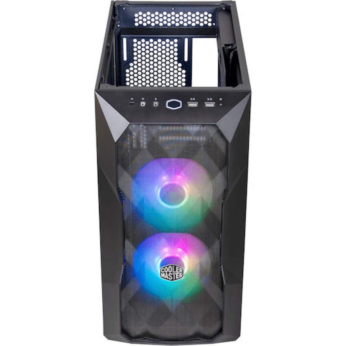 CoolerMaster TD300 MESH Gaming Mini Tower Κουτί Υπολογιστή με Πλαϊνό Παράθυρο και RGB Φωτισμό Μαύρο