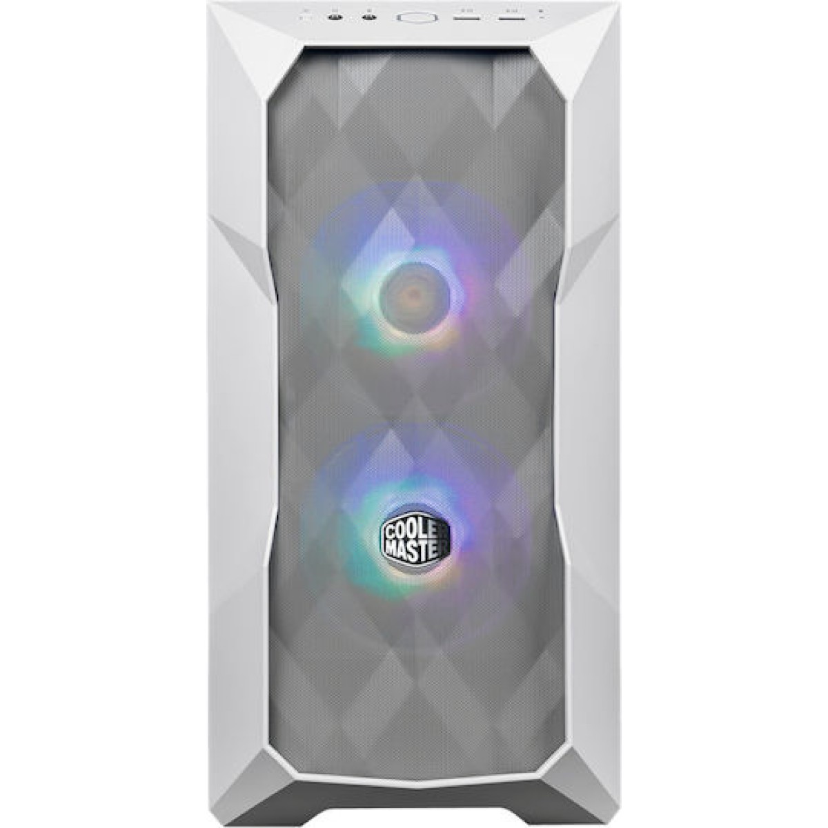 CoolerMaster TD300 MESH Gaming Mini Tower Κουτί Υπολογιστή με Πλαϊνό Παράθυρο και RGB Φωτισμό Λευκό