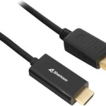 Sharkoon Cable DisplayPort male - HDMI male 1m Μαύρο
