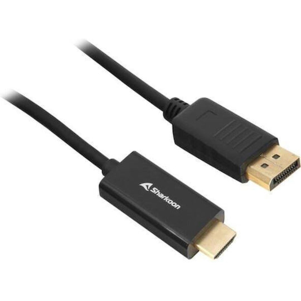 Sharkoon Cable DisplayPort male - HDMI male 2m Μαύρο