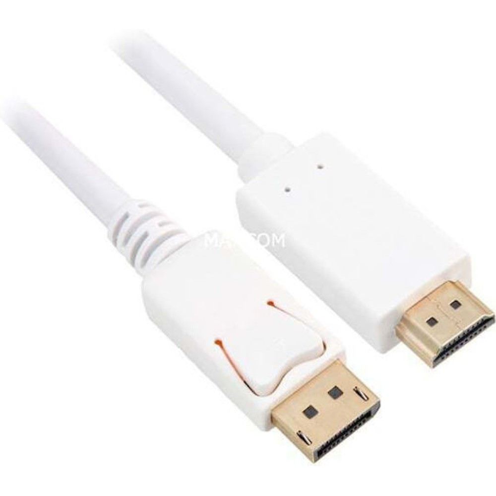 Sharkoon Cable DisplayPort male - HDMI male 3m Λευκό