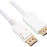 Sharkoon Cable DisplayPort male - HDMI male 3m Λευκό