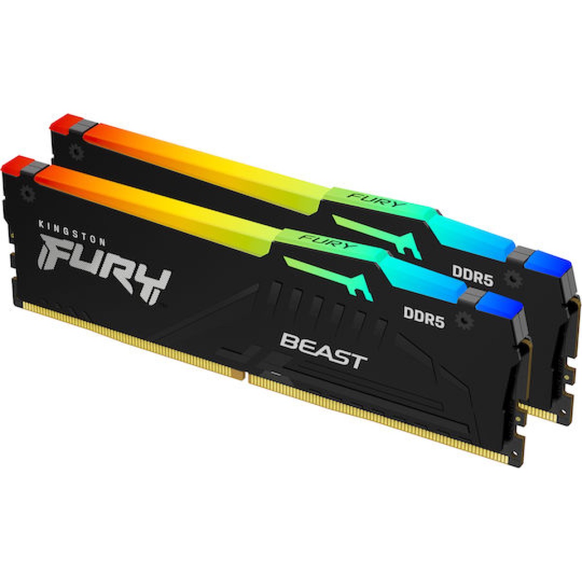 Kingston Fury Beast RGB DDR5 16GB RAM με 2x8GB Modules και Ταχύτητα 5600 για Desktop