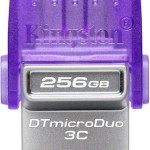 Kingston DataTraveler MicroDuo 3C 256GB USB 3.2 Stick με σύνδεση USB-A & USB-C Μωβ