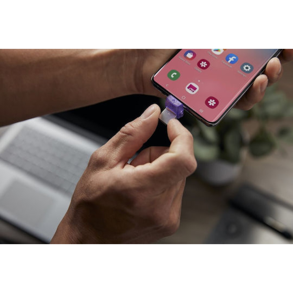 Kingston DataTraveler MicroDuo 3C 64GB USB 3.1 Stick με σύνδεση USB-A & USB-C Μωβ