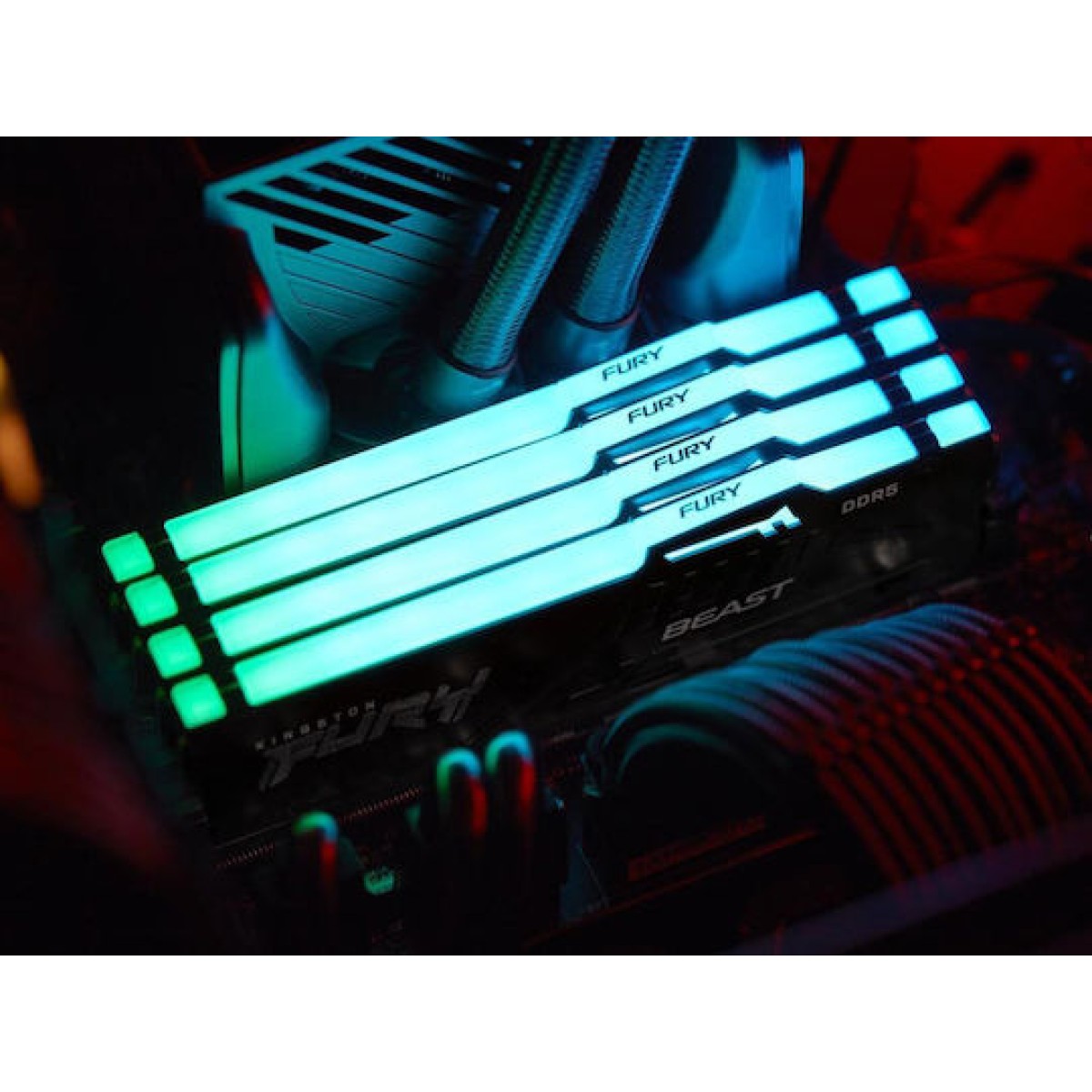 Kingston Fury Beast RGB DDR5 με Module 1x32GB και Ταχύτητα 5200 για Desktop