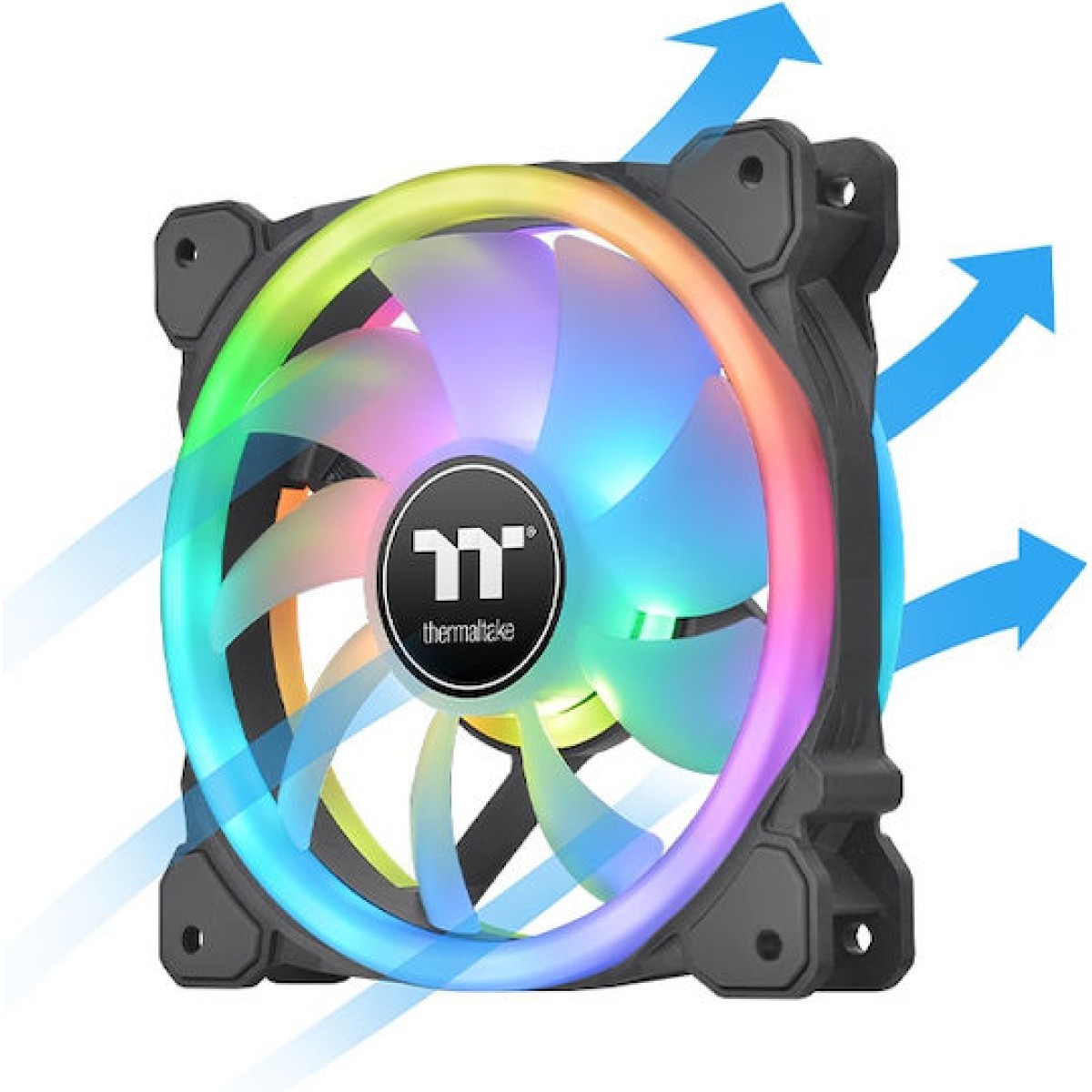 Thermaltake Swafan Case Fan 140mm με RGB Φωτισμό και Σύνδεση 9-Pin 3τμχ Blavk