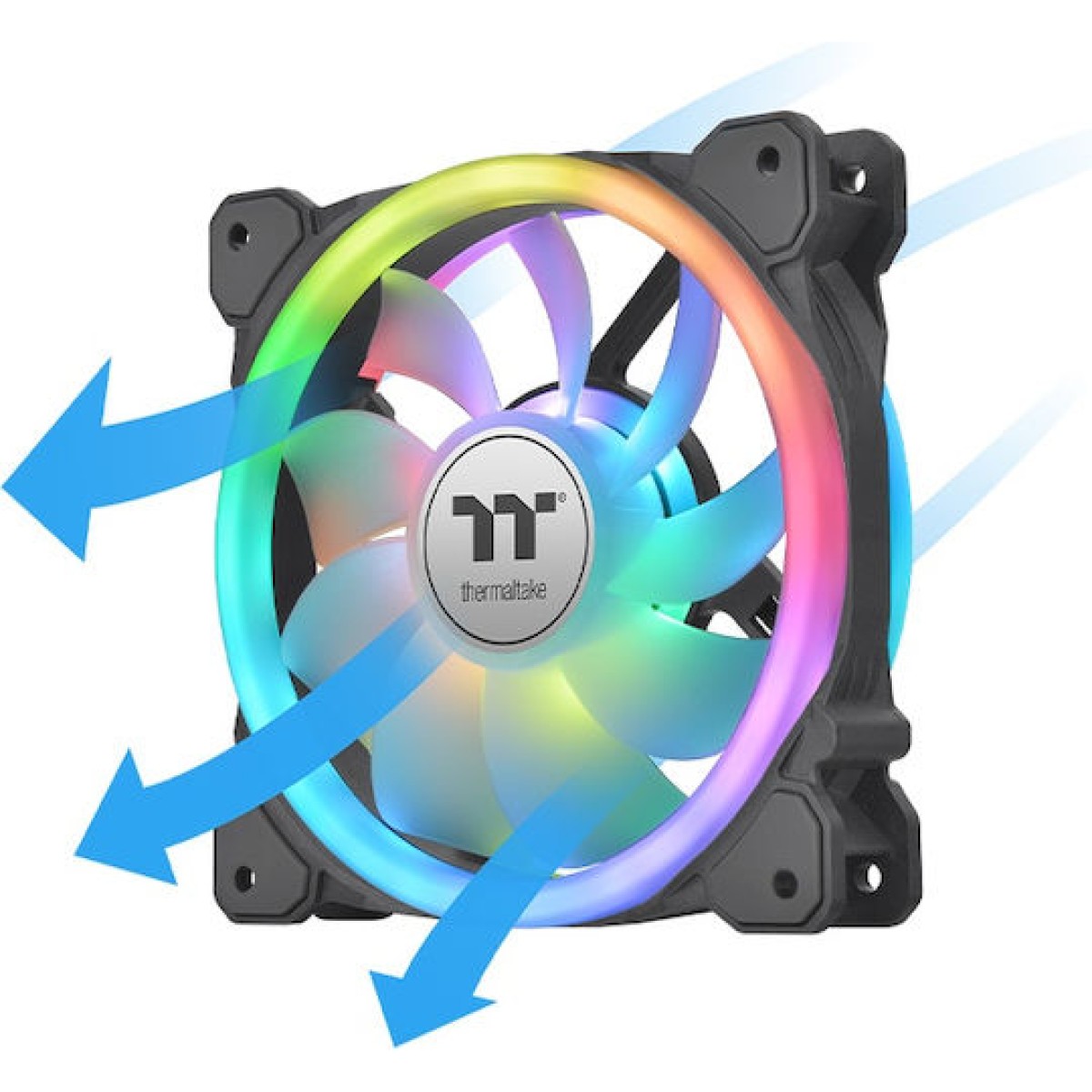 Thermaltake Swafan Case Fan 140mm με RGB Φωτισμό και Σύνδεση 9-Pin 3τμχ Blavk