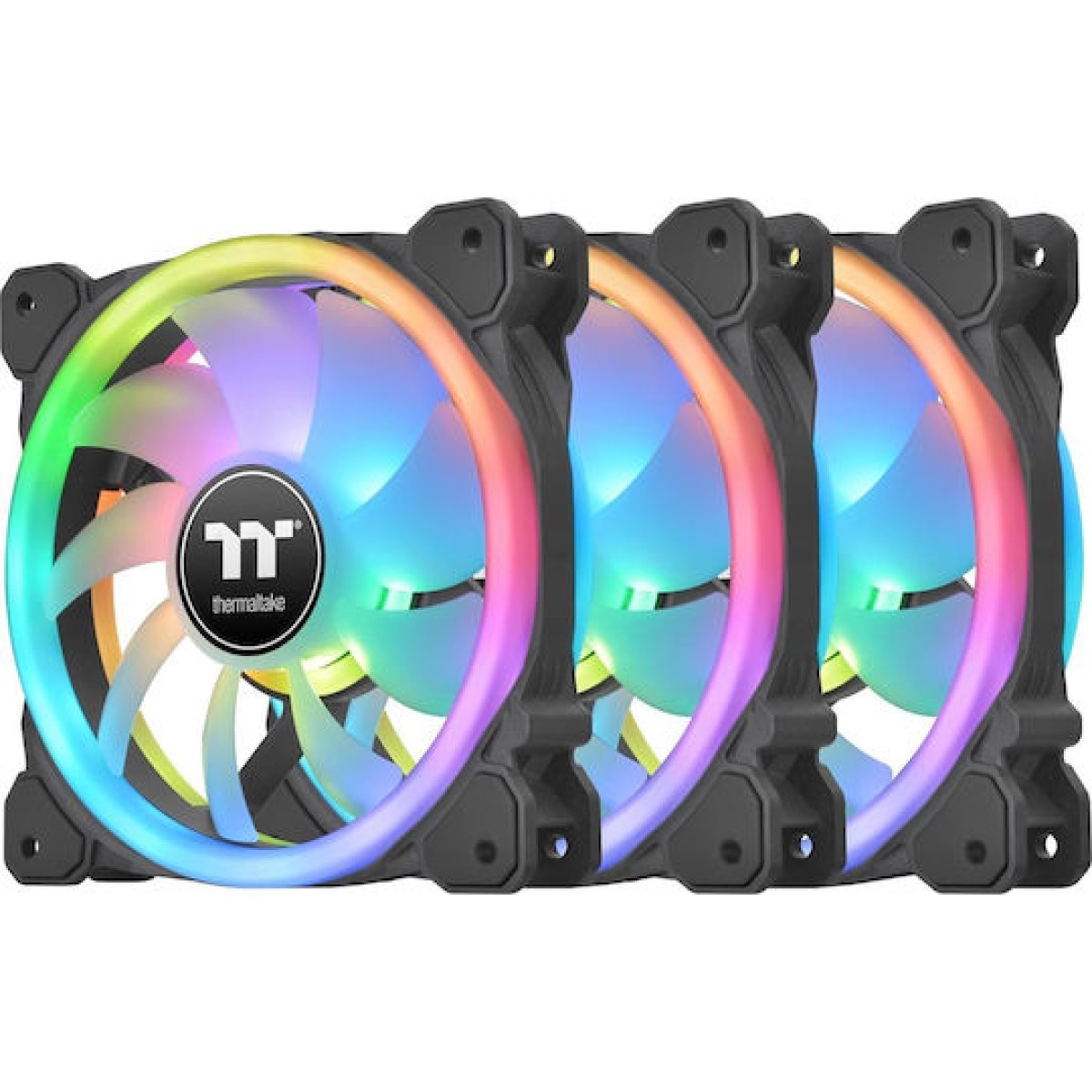 Thermaltake Swafan Case Fan 140mm με RGB Φωτισμό και Σύνδεση 9-Pin 3τμχ Blavk