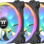 Thermaltake Swafan Case Fan 140mm με RGB Φωτισμό και Σύνδεση 9-Pin 3τμχ Blavk