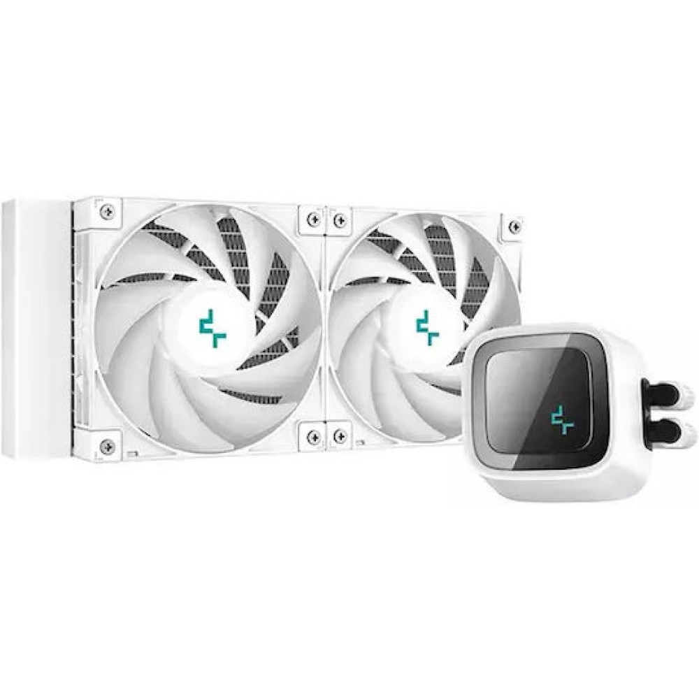 Deepcool LS520 Υδρόψυξη Επεξεργαστή Διπλού Ανεμιστήρα 120mm για Socket AM4/AM5/1700/1200/115x με ARGB Φωτισμό Λευκή