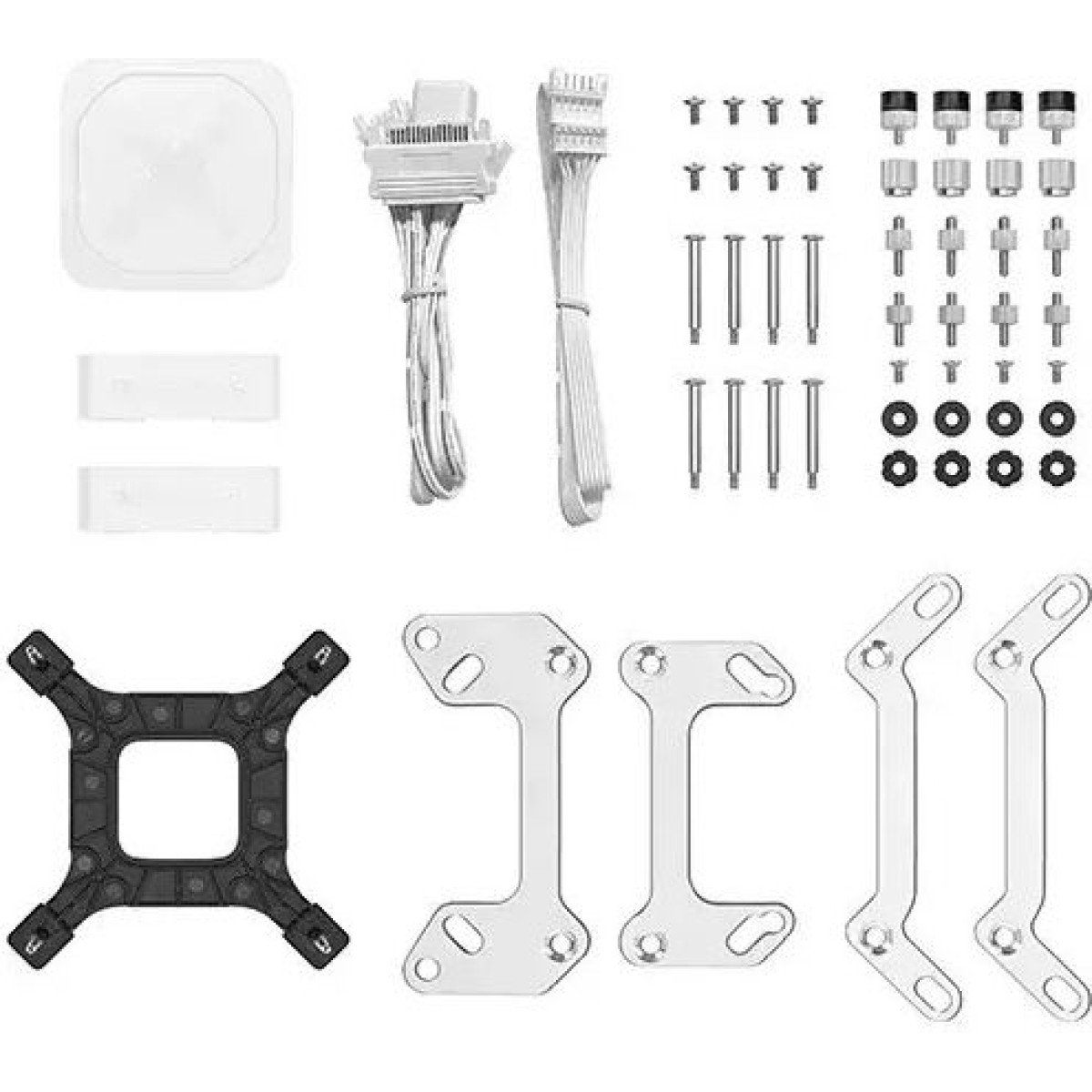 Deepcool LS520 Υδρόψυξη Επεξεργαστή Διπλού Ανεμιστήρα 120mm για Socket AM4/AM5/1700/1200/115x με ARGB Φωτισμό Λευκή