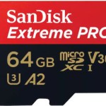 Sandisk Extreme Pro microSDXC 64GB U3 V30 A2 UHS-I με αντάπτορα 200MB/s