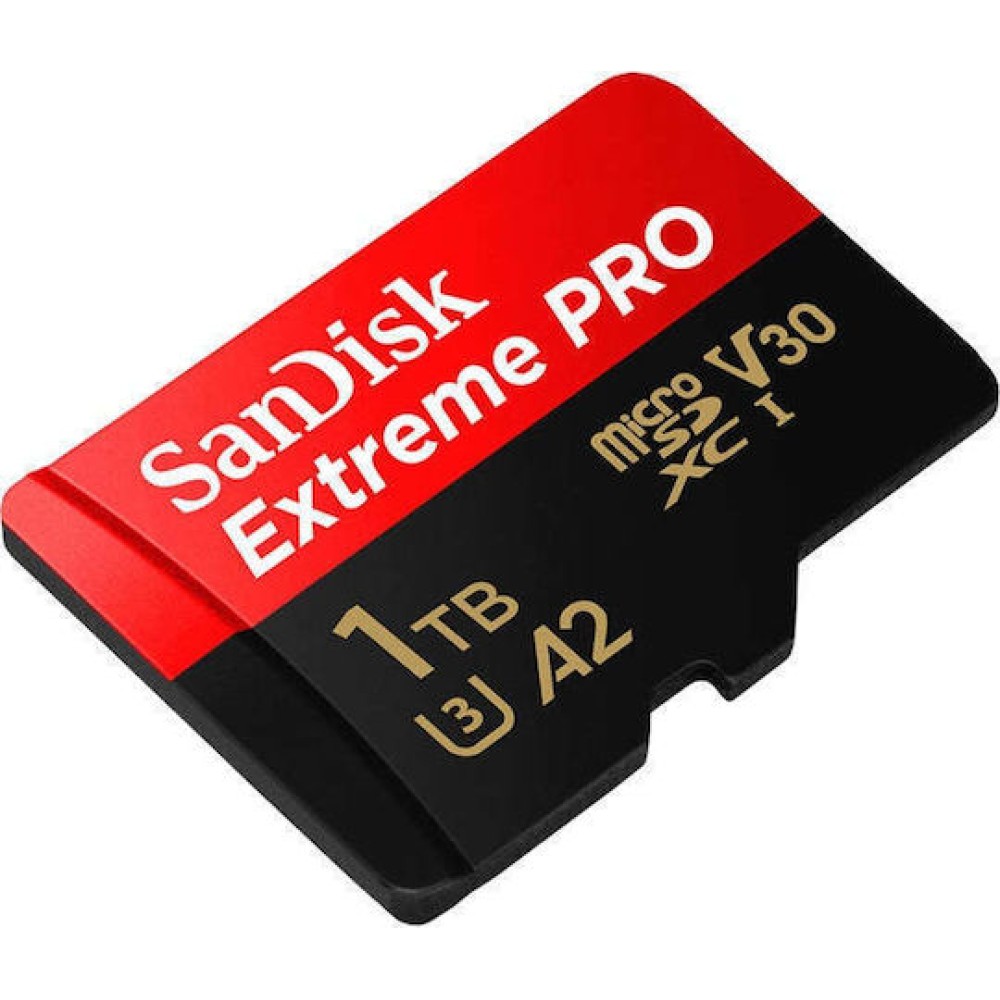 Sandisk Extreme Pro microSDXC 1.0TB Class 10 U3 V30 A2 UHS-I με αντάπτορα