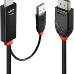 Lindy Cable DisplayPort male - HDMI male 1m Μαύρο (41498)