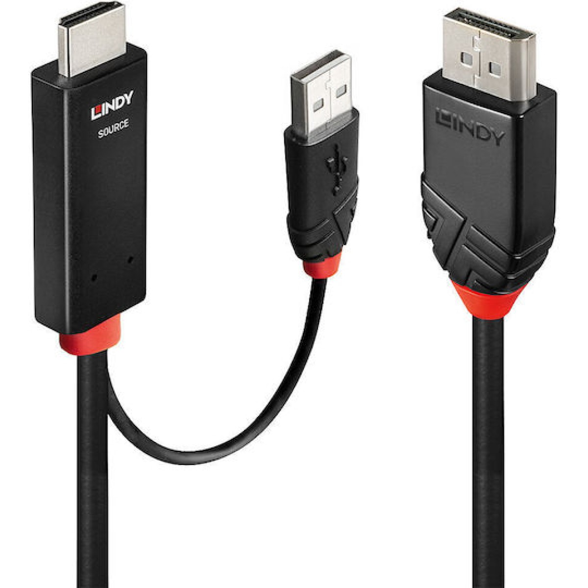Lindy Cable DisplayPort male - HDMI male 3m Μαύρο (41500)