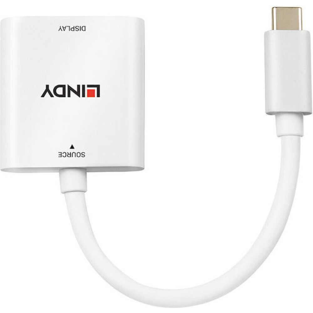 Lindy Μετατροπέας USB-C male σε HDMI female Λευκό (43339)