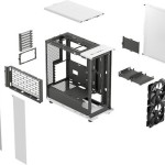 Fractal Design North Gaming Midi Tower Κουτί Υπολογιστή με Πλαϊνό Παράθυρο Chalk White