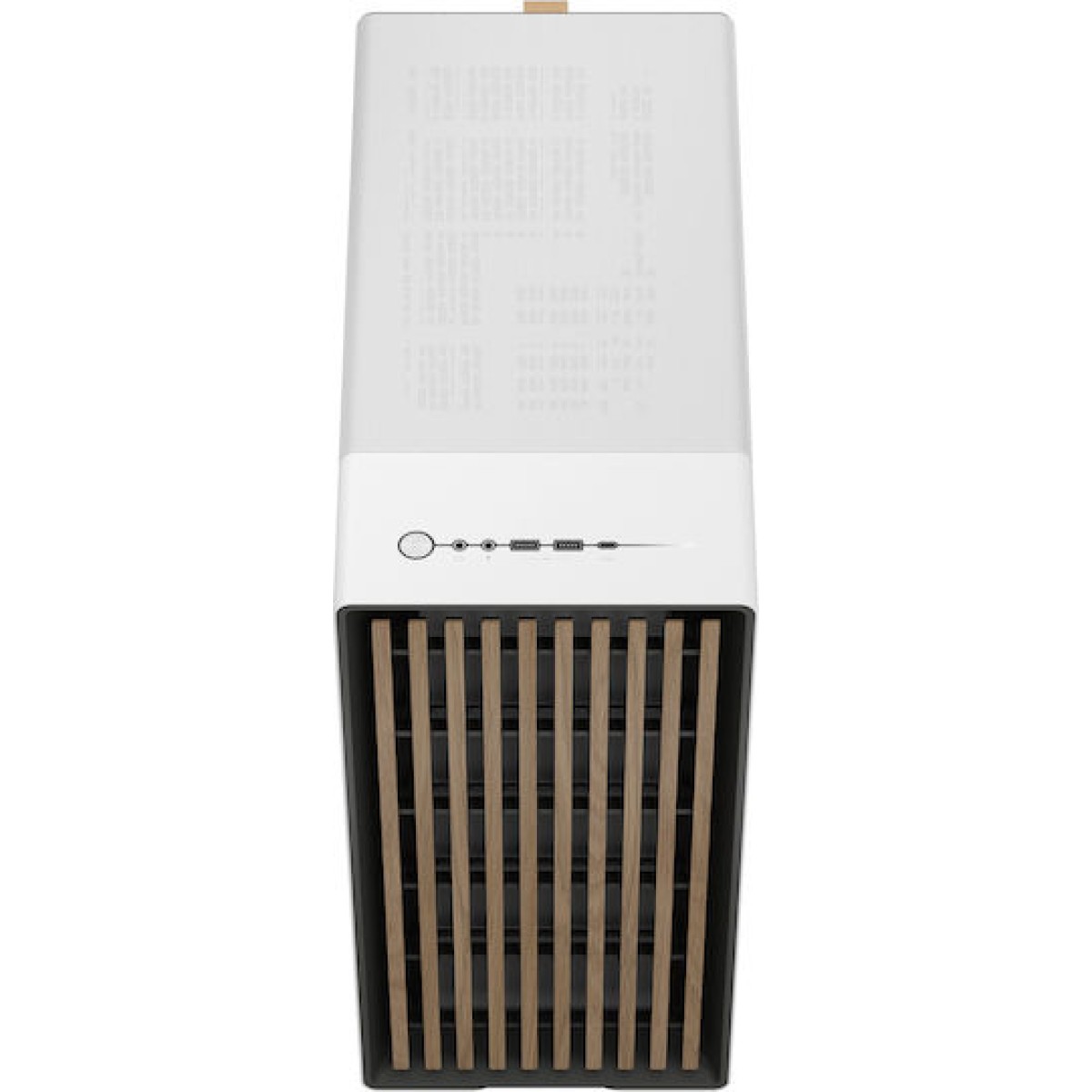 Fractal Design North Gaming Midi Tower Κουτί Υπολογιστή με Πλαϊνό Παράθυρο Chalk White TGC