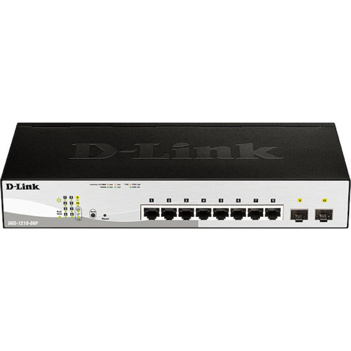 D-Link DGS-1210-08P Managed L2 PoE Switch με 8 Θύρες Gigabit (1Gbps) Ethernet και 2 SFP Θύρες