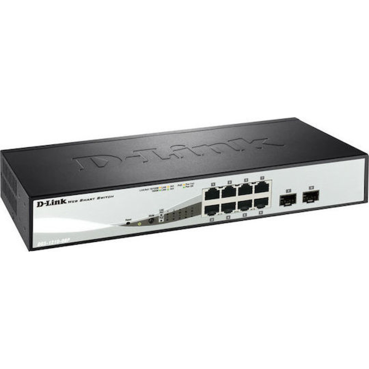 D-Link DGS-1210-08P Managed L2 PoE Switch με 8 Θύρες Gigabit (1Gbps) Ethernet και 2 SFP Θύρες