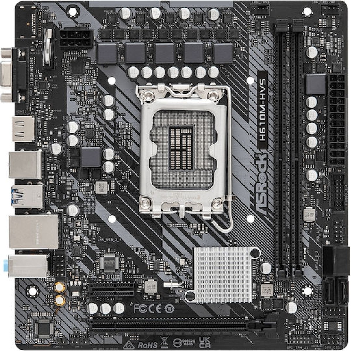 ASRock H610M-HVS/M.2 R2.0 Motherboard Micro ATX με Intel 1700 Socket 90-MXBJJ0-A0UAYZ
