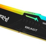 Kingston Fury Beast RGB DDR5 με Module 1x16GB και Ταχύτητα 5600 για Desktop