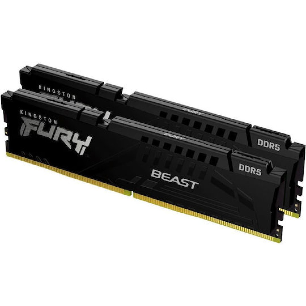 Kingston Fury Beast DDR5 32GB RAM με 2x16GB Modules και Ταχύτητα 5600 για Desktop