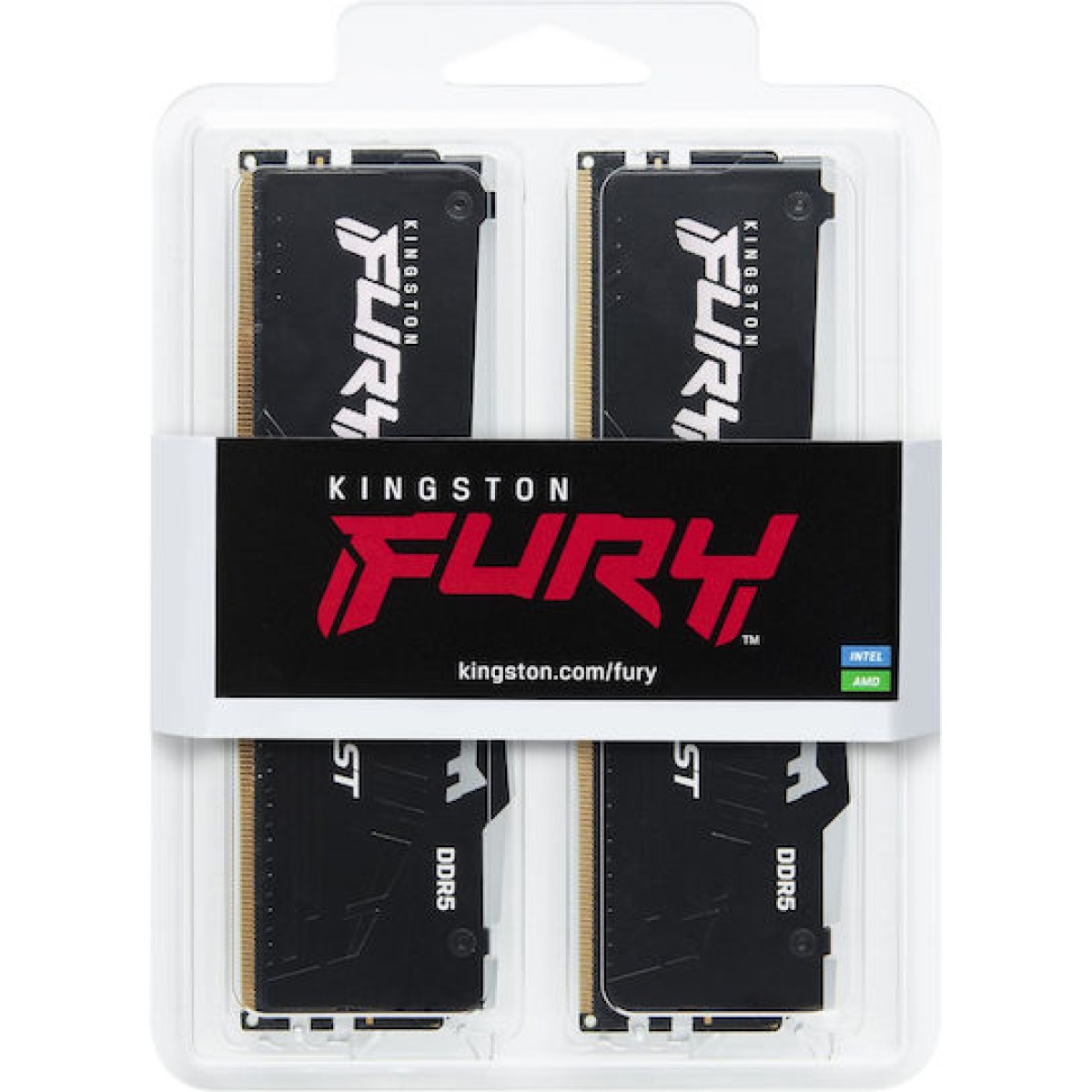 Kingston Fury Beast RGB DDR5 32GB RAM με 2x16GB Modules και Ταχύτητα 5600 για Desktop