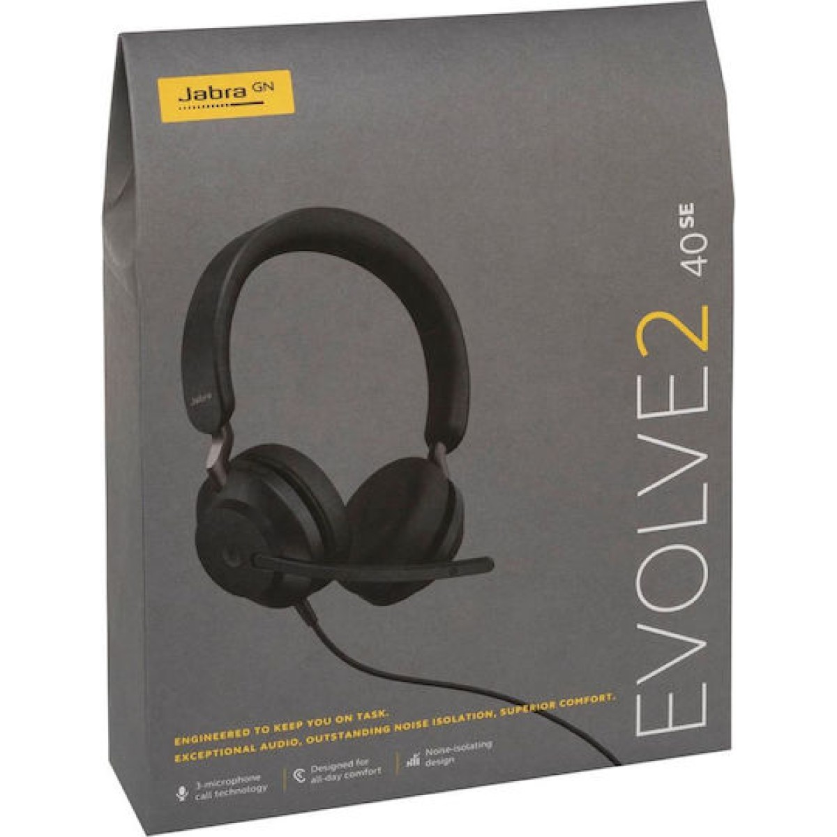 Evolve2 40 SE (schwarz, Stereo, USB-C, MS)