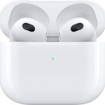Apple AirPods (3rd generation) with Lightning Charging Case Earbud Bluetooth Handsfree Ακουστικά με Αντοχή στον Ιδρώτα και Θήκη Φόρτισης Λευκά