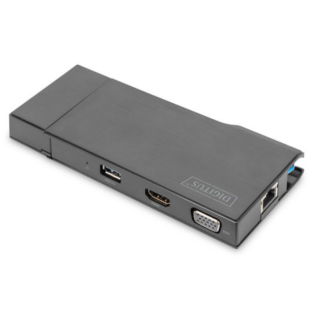 Digitus USB-A Docking Station με HDMI 4K Ethernet Γκρι (DA-70894)