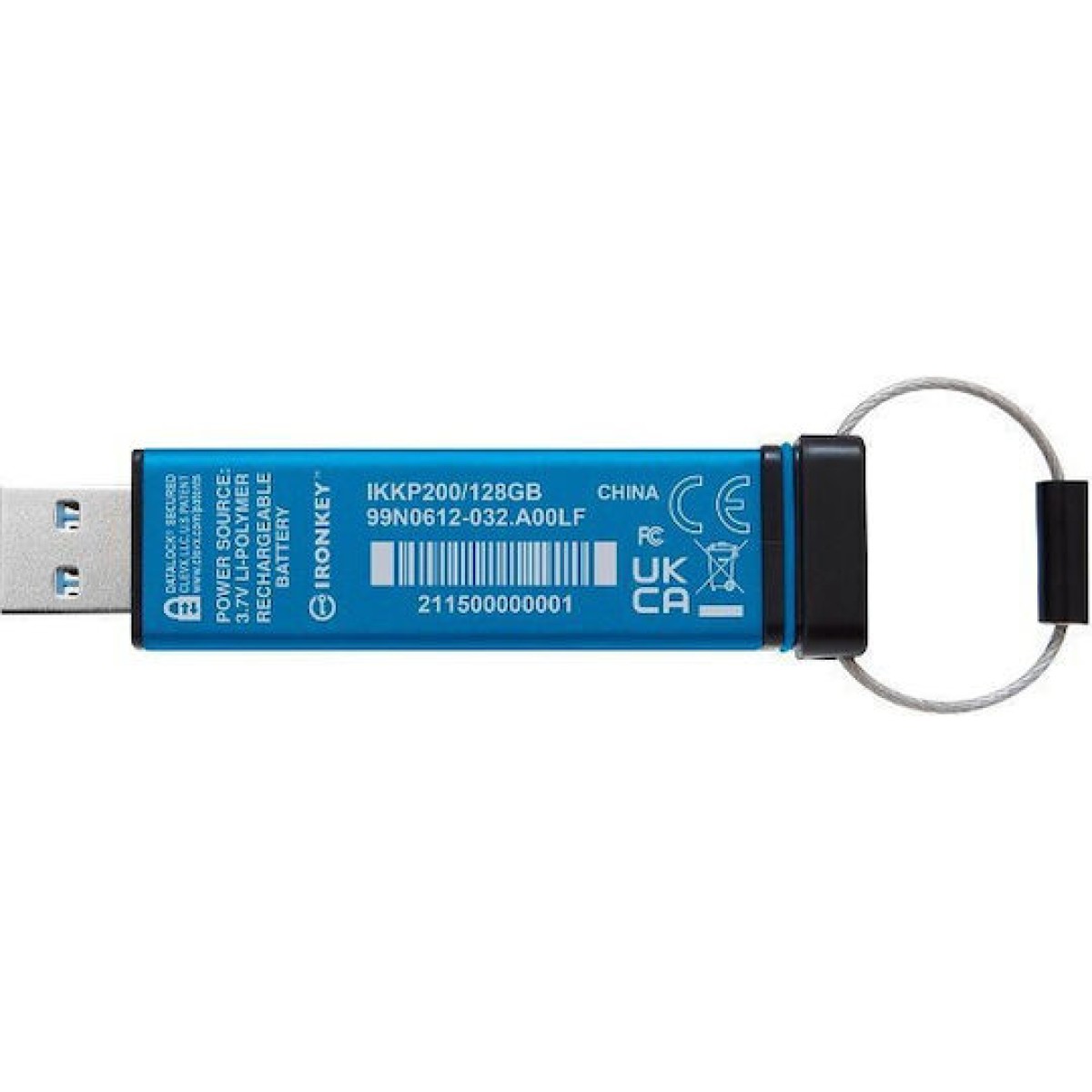 Kingston IronKey Keypad 128GB USB 3.2 Stick Μπλε
