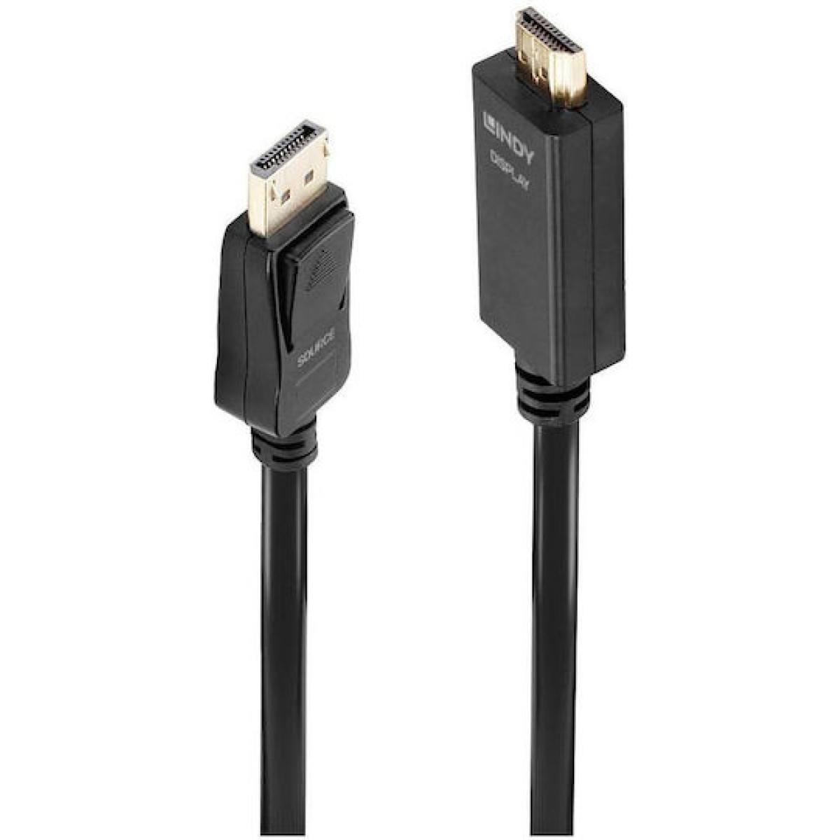 Lindy Cable DisplayPort male - HDMI male 2m Μαύρο (36922)
