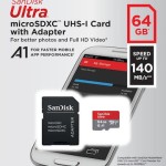 Sandisk Ultra microSDXC 64GB Class 10 U1 A1 UHS-I 140MB/s