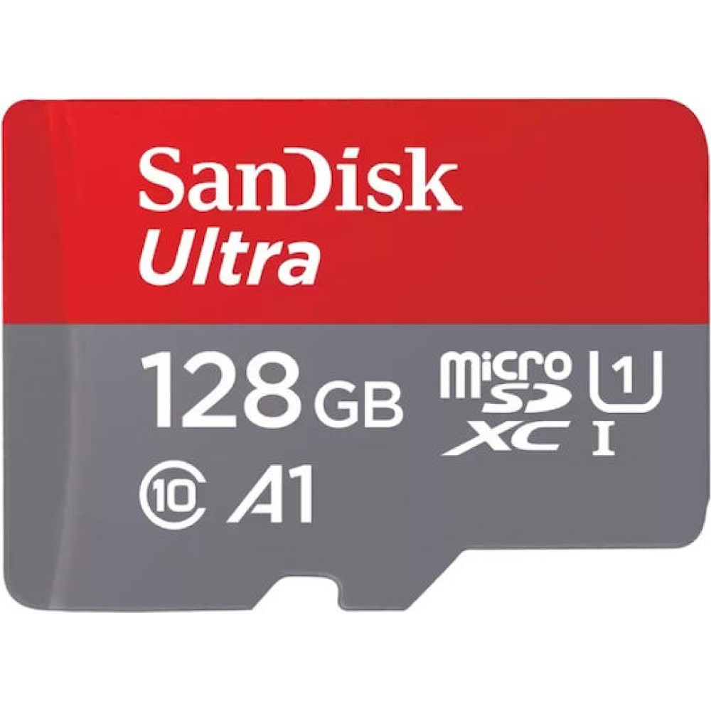 Sandisk Ultra microSDXC 128GB Class 10 U1 A1 UHS-I με αντάπτορα 140MB/s