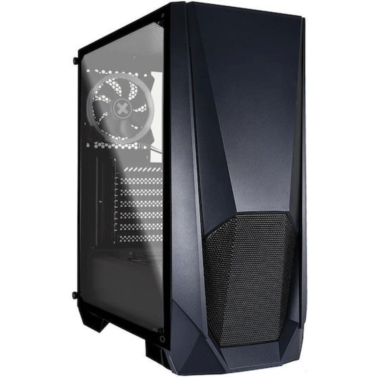 Xilence XG141 Gaming Midi Tower Κουτί Υπολογιστή με Πλαϊνό Παράθυρο και RGB Φωτισμό Μαύρο