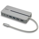 Lindy USB-C Docking Station με HDMI 4K PD Ethernet και συνδεση 2 Οθονών Γκρι (43360)