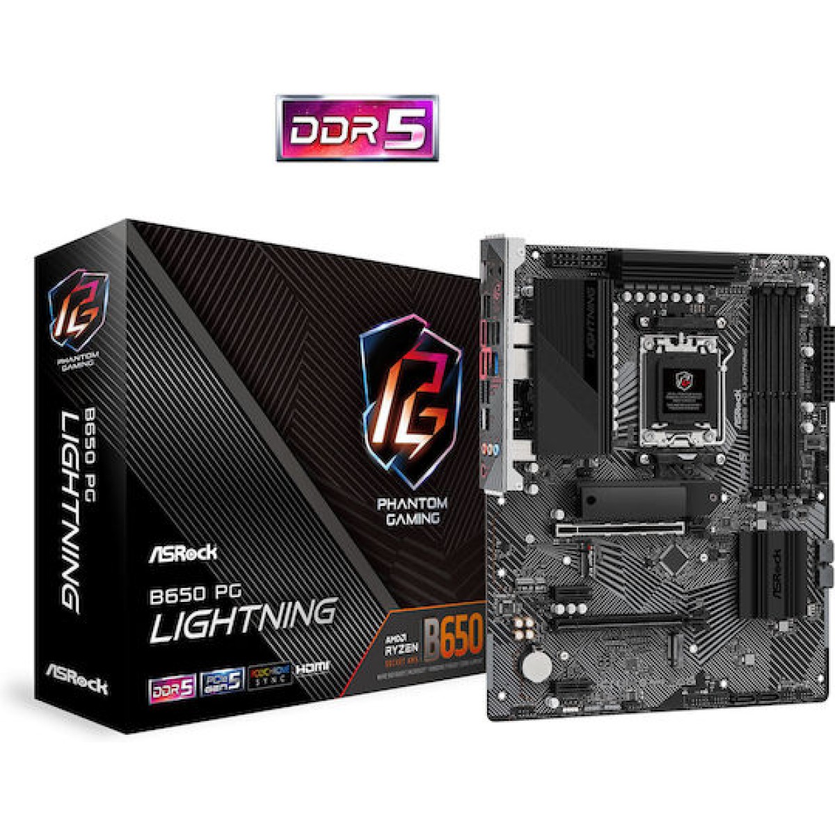 ASRock B650 PG Lightning Motherboard ATX με AMD AM5 Socket 90-MXBK20-A0UAYZ