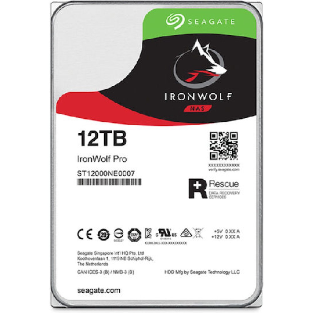 Seagate IronWolf Pro 12TB HDD Σκληρός Δίσκος 3.5