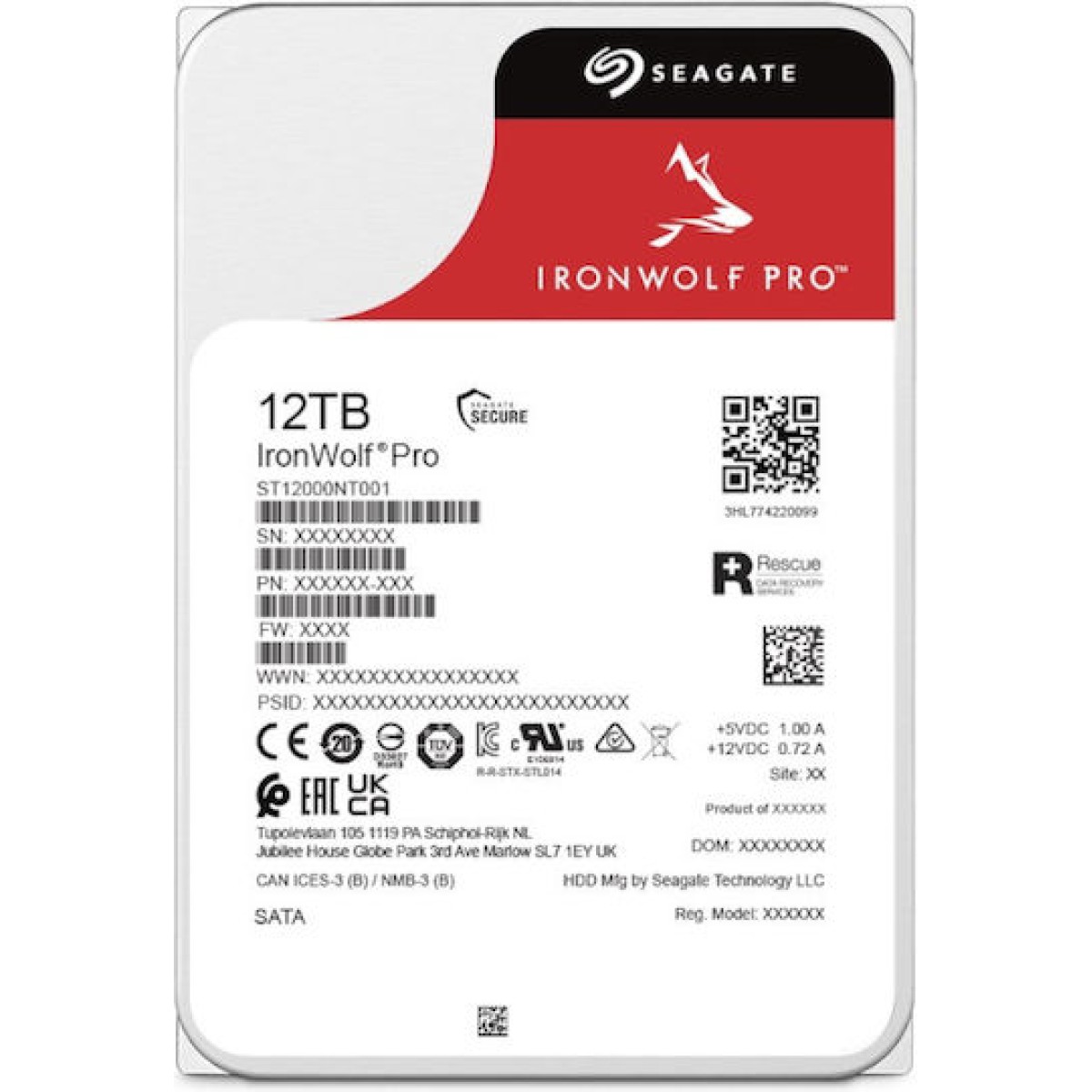Seagate IronWolf Pro 12TB HDD Σκληρός Δίσκος 3.5