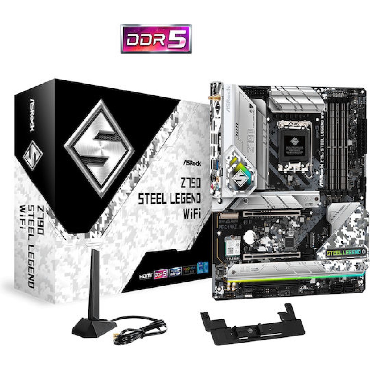 ASRock Z790 Steel Legend Wifi Motherboard ATX με Intel 1700 Socket 90-MXBKD0-A0UAYZ