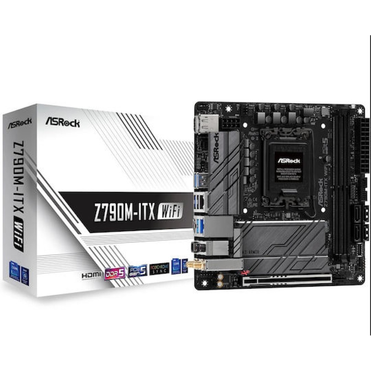 ASRock Z790M-ITX WiFi Motherboard Mini ITX με Intel 1700 Socket 90-MXBKE0-A0UAYZ