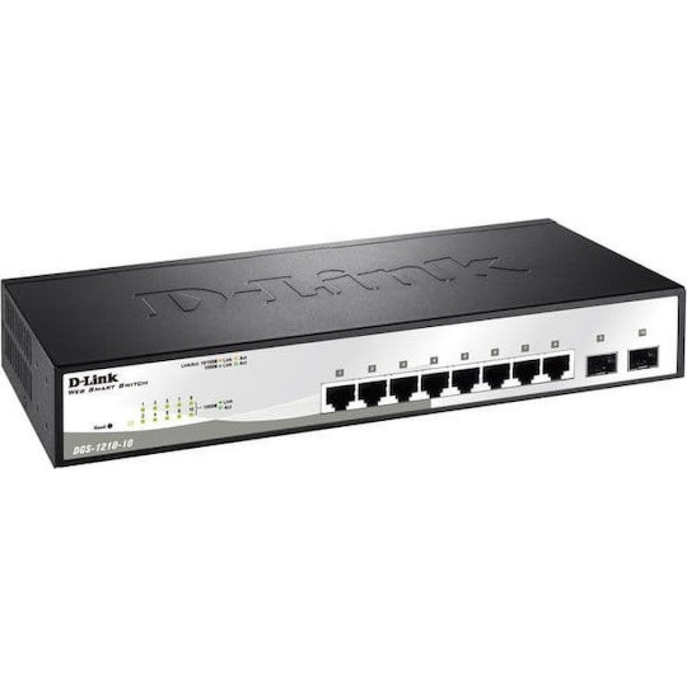 D-Link DGS-1210-10 Managed L2 Switch με 8 Θύρες Gigabit (1Gbps) Ethernet και 2 SFP Θύρες