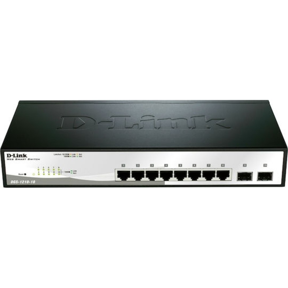 D-Link DGS-1210-10 Managed L2 Switch με 8 Θύρες Gigabit (1Gbps) Ethernet και 2 SFP Θύρες