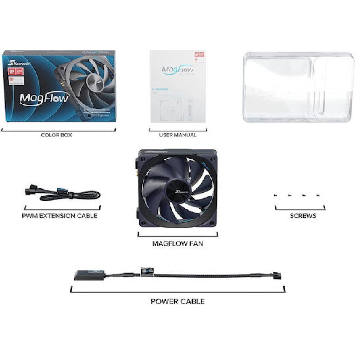 Seasonic MagFlow 1225 Case Fan 120mm με Σύνδεση 4-Pin PWM