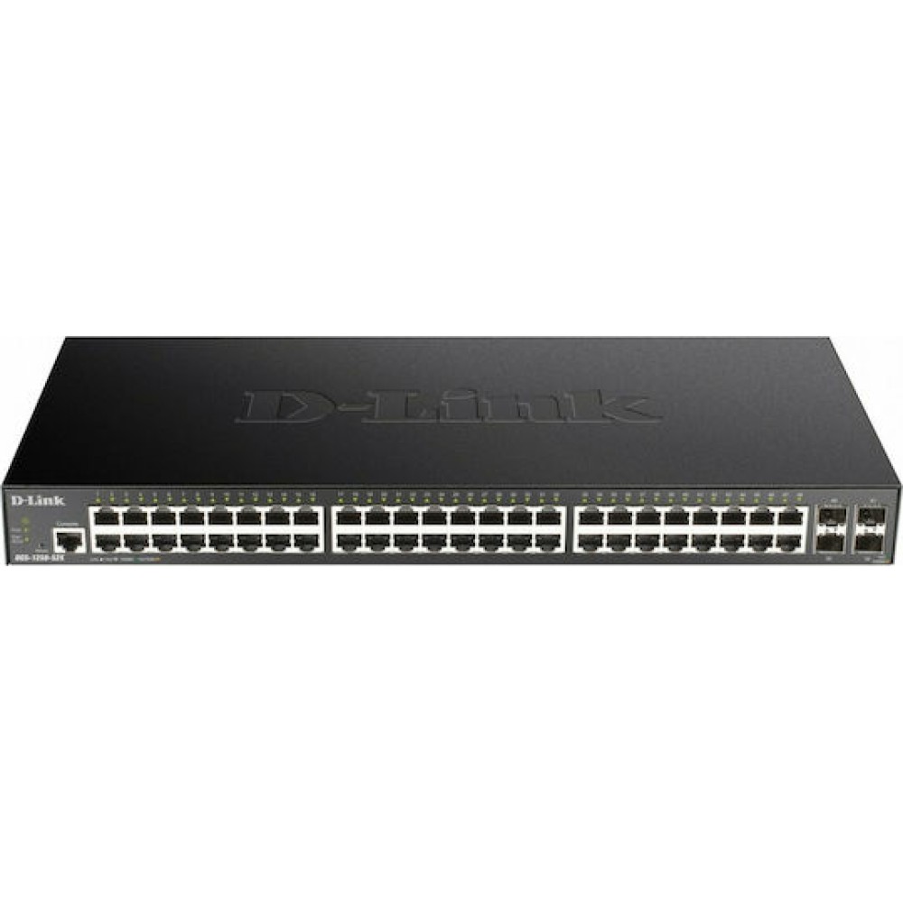 D-Link DGS-1250-52X Managed L2 PoE+ Switch με 48 Θύρες Gigabit (1Gbps) Ethernet και 4 SFP Θύρες