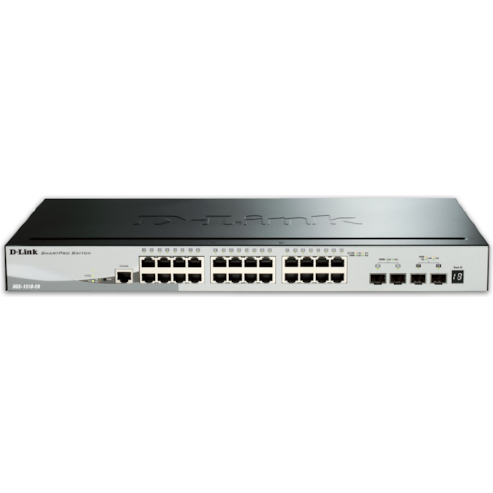 D-Link DGS-1510-28P Managed L3 PoE+ Switch με 24 Θύρες Gigabit (1Gbps) Ethernet και 2 SFP Θύρες