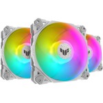 Asus TF120 Case Fan με ARGB Φωτισμό και Σύνδεση 4-Pin PWM 3τμχ Λευκό