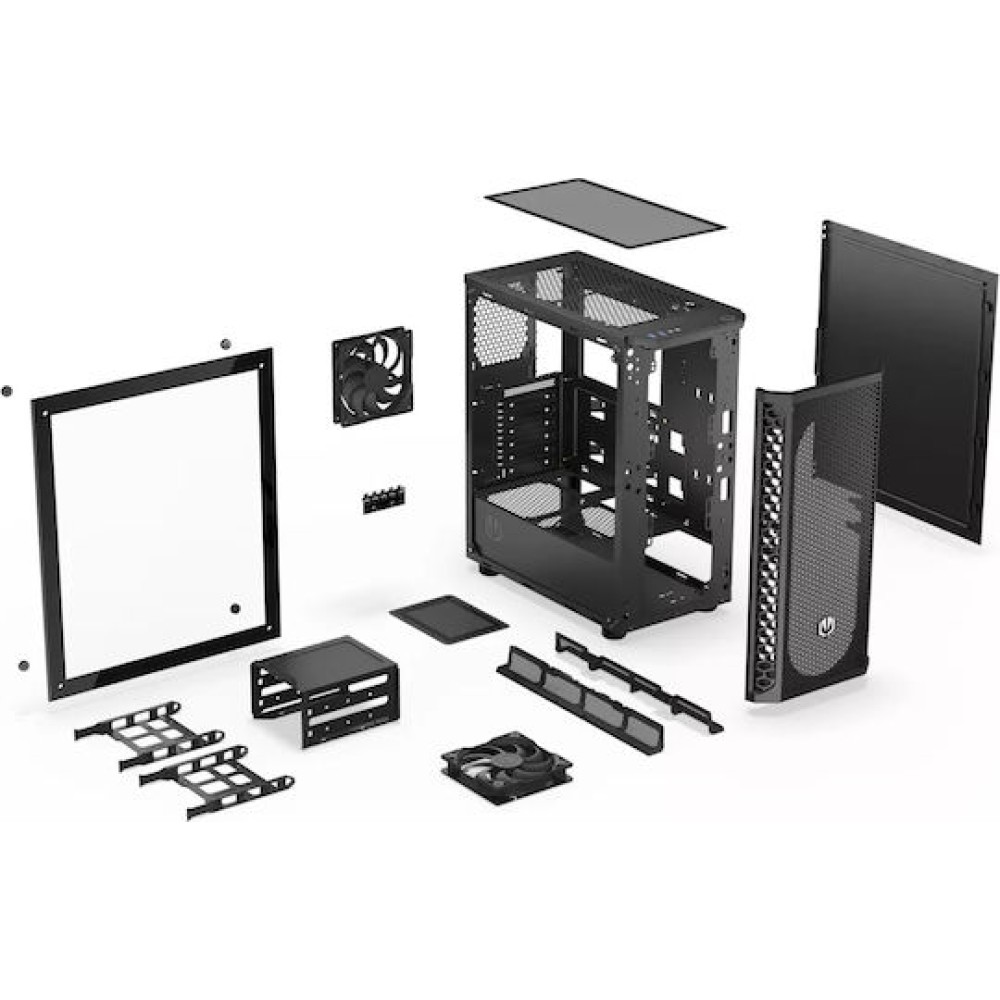 Endorfy Signum 300 Core Gaming Midi Tower Κουτί Υπολογιστή με Πλαϊνό Παράθυρο Μαύρο